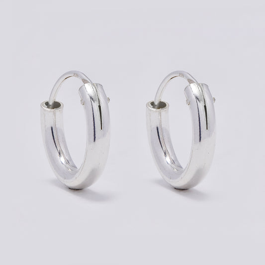 925 Silver 15mm x 2.8mm huggies earrings