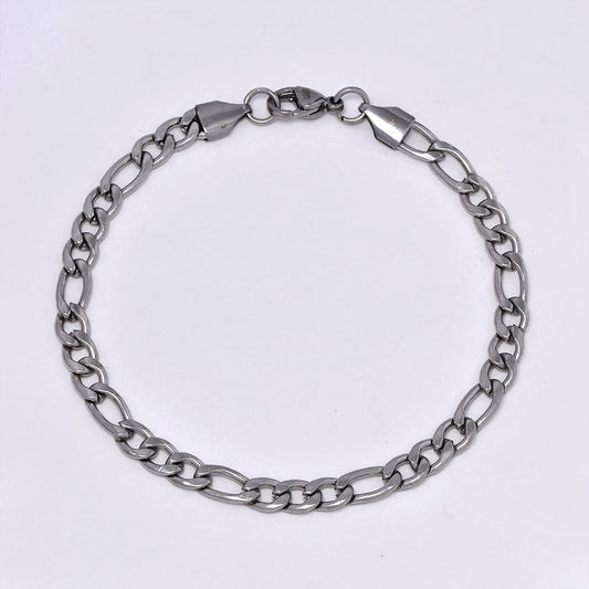 Stainless steel figaro bracelet - 5.5mm x 21cm - SFIG-5.5X21