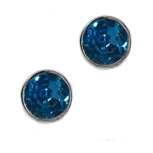 925 Silver colour crystal stud earrings - SME2512