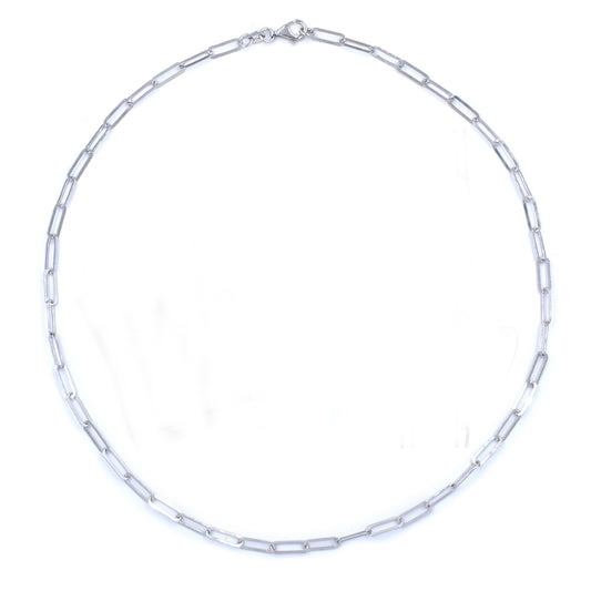 925 Silver Paper Clip chain Length: 45cm Width: 4mm