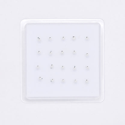 SNS1037 - 925 Silver 20 piece 2mm round nose stud