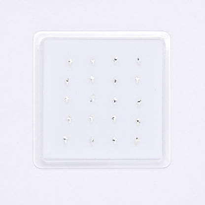 SNS1039 - 925 Silver 20 piece cross nose stud (cross is 3.5 x 2mm)
