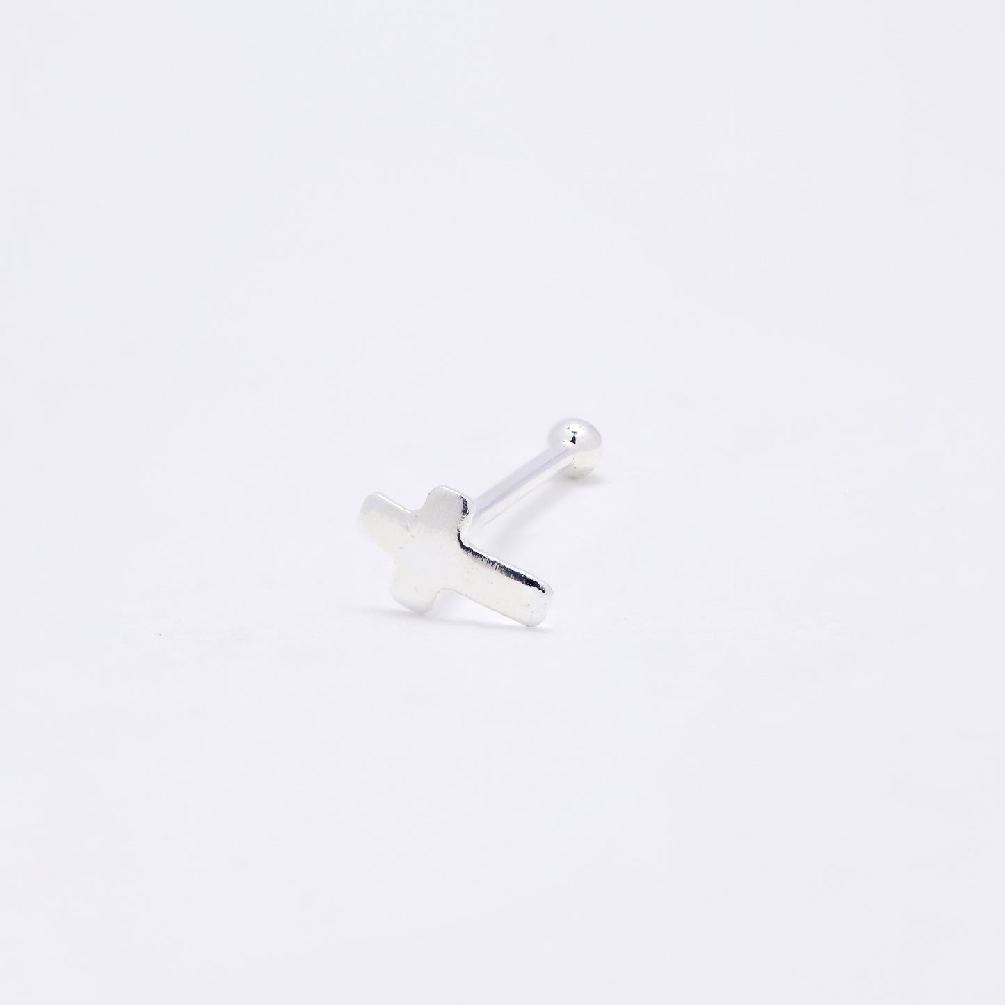 SNS1039 - 925 Silver 20 piece cross nose stud (cross is 3.5 x 2mm)