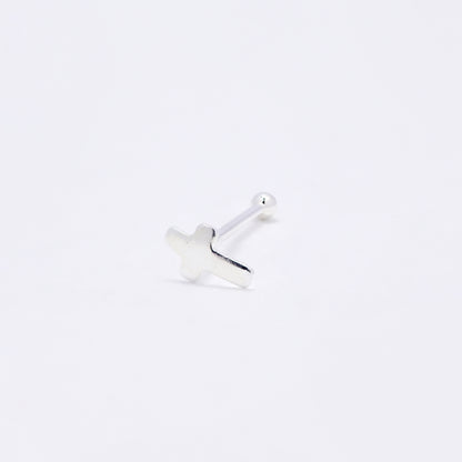 SNS1039 - 925 Silver 20 piece cross nose stud (cross is 3.5 x 2mm)
