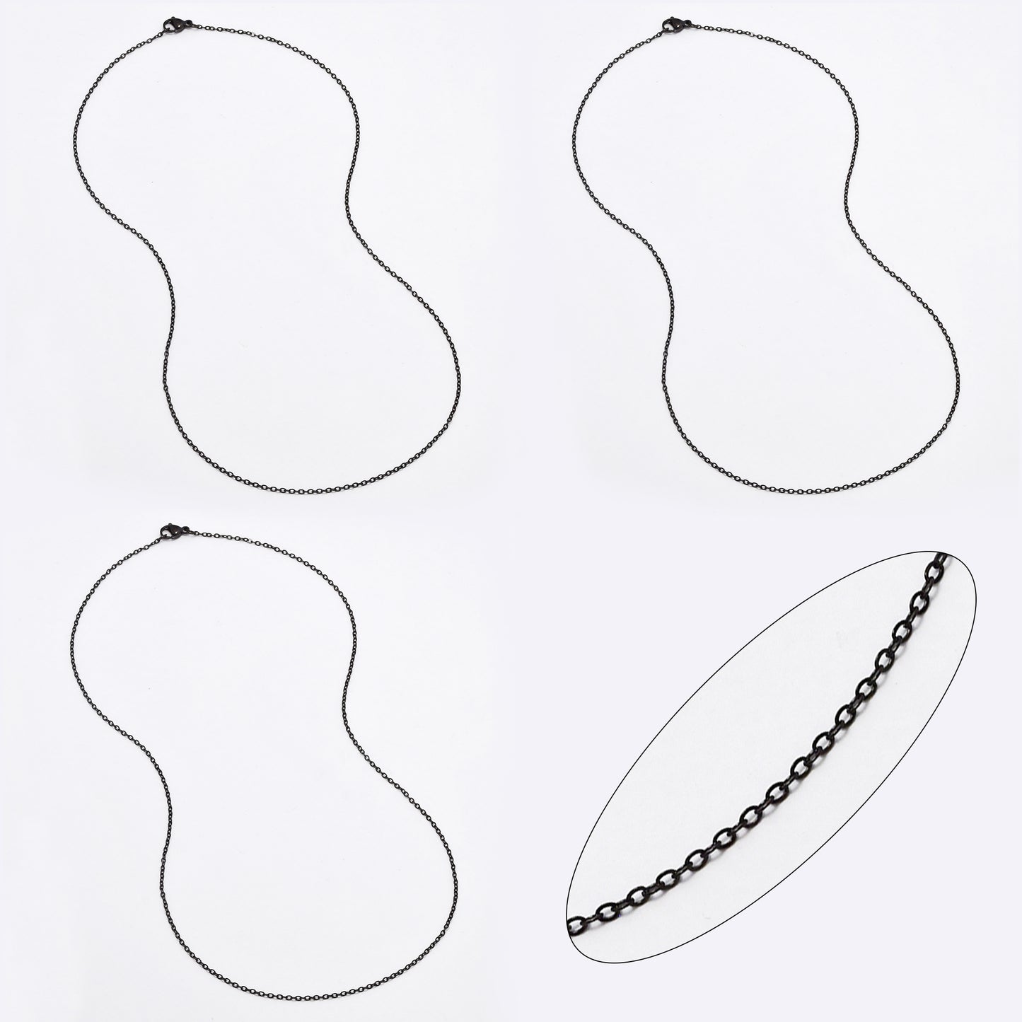 SSANCHOR-1X50 - St Steel 3 Pack 50cm x 1mm anchor chain