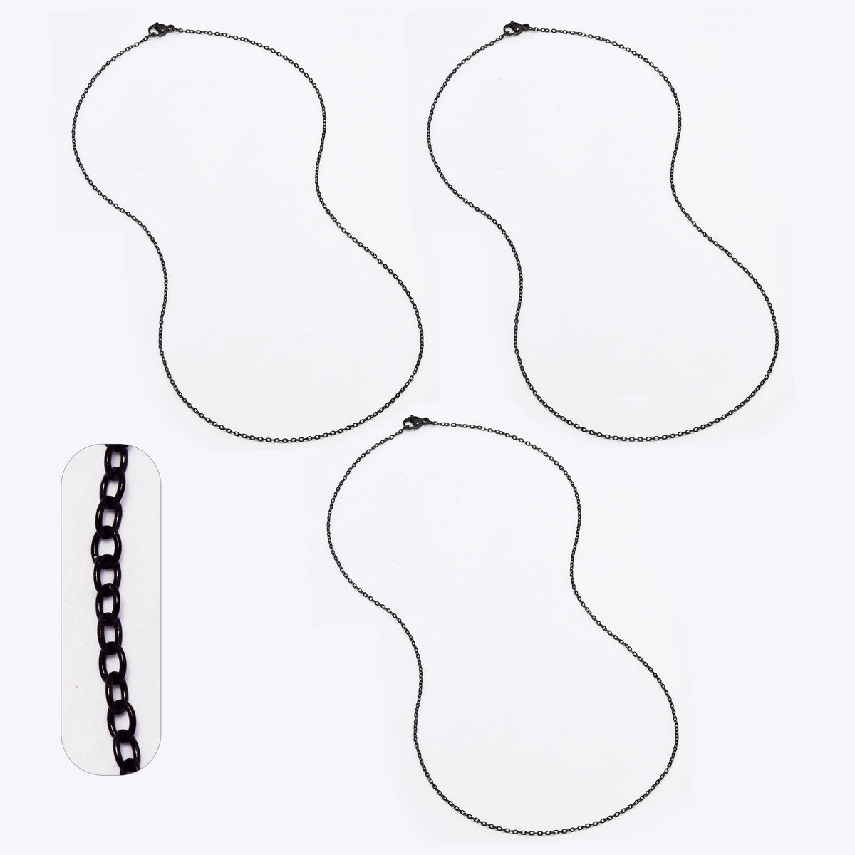 SSANCHOR-1X50 - St Steel 3 Pack 50cm x 1mm anchor chain