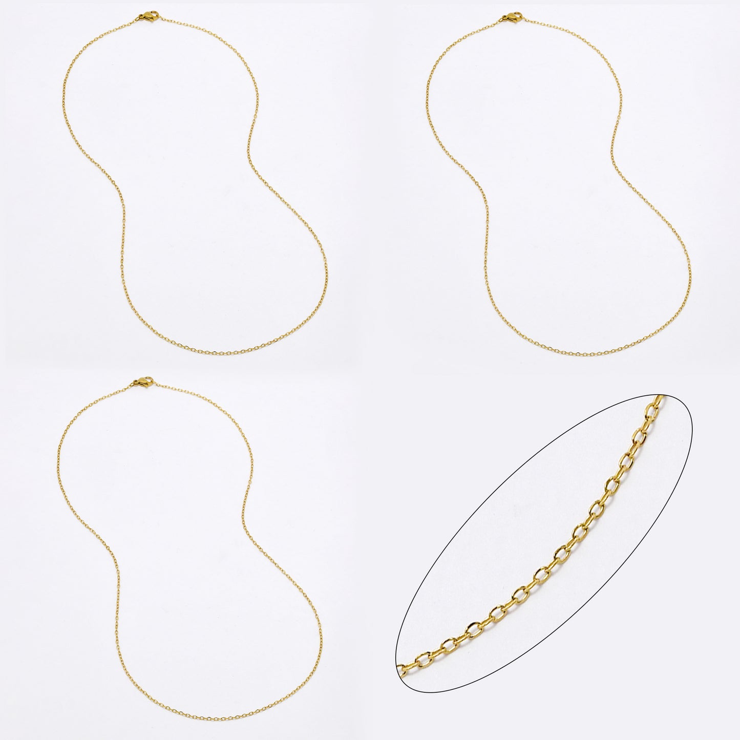 SSANCHOR-1X50 - St Steel 3 Pack 50cm x 1mm anchor chain