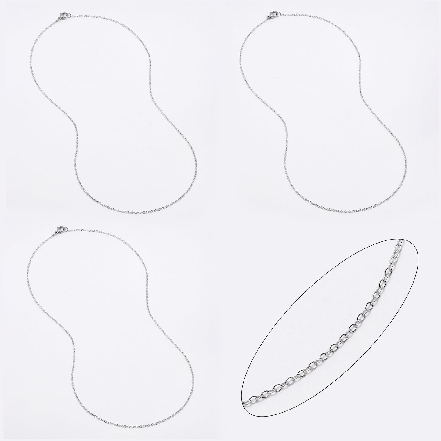 SSANCHOR-1X50 - St Steel 3 Pack 50cm x 1mm anchor chain