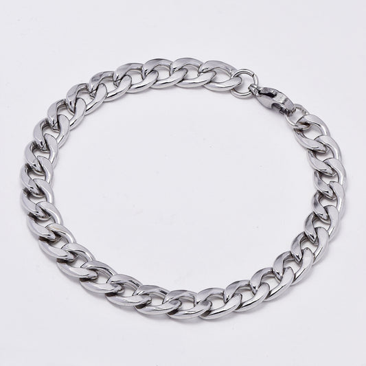 Stainless steel curb bracelet - 8mm x 20cm - SSGB422