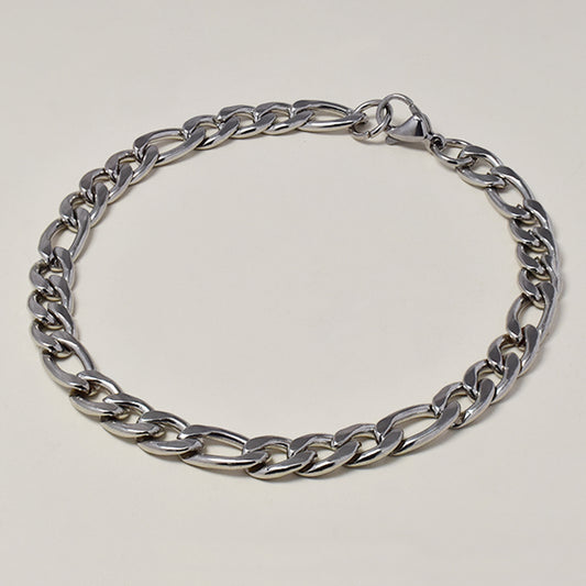 Stainless steel figaro bracelet 6.5mm x 22.5cm - SSGB6310i