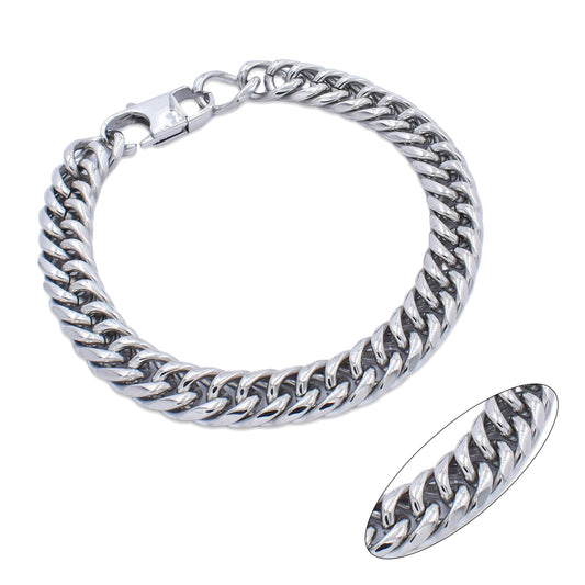 Stainless steel 21cm x 10mm curb bracelet - SSGB7429
