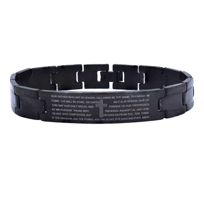 Stainless steel prayer ID bracelets - SSGB7609