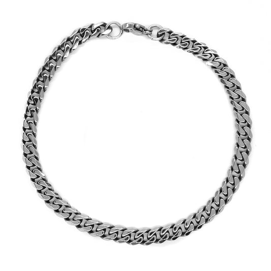 Stainless steel 21cm curb bracelet. 5mm Width - SSGB9028