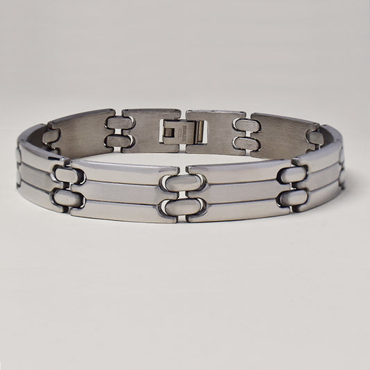 Stainless steel link hinge bracelet 10mm x 22cm - SSGB9419i