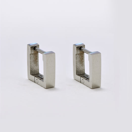 Stainless steel 10mmX11mm rectangular hoops - SSGE1664