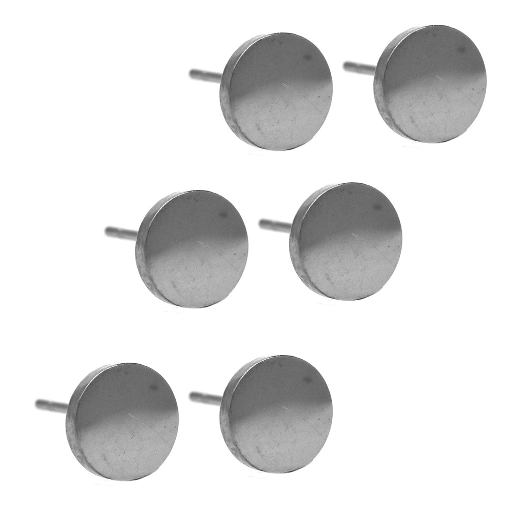 3 Pack stainless steel  8mm round stud earring - SSGE3125