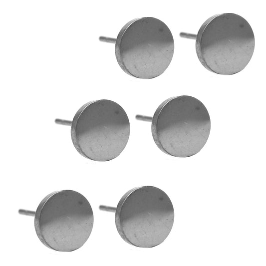 3 Pack stainless steel  8mm round stud earring - SSGE3125