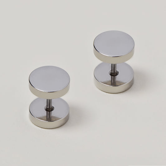 Buy 1 get 1 FREE - Stainless steel 8mm dumbbell earrings - SSGE6558i