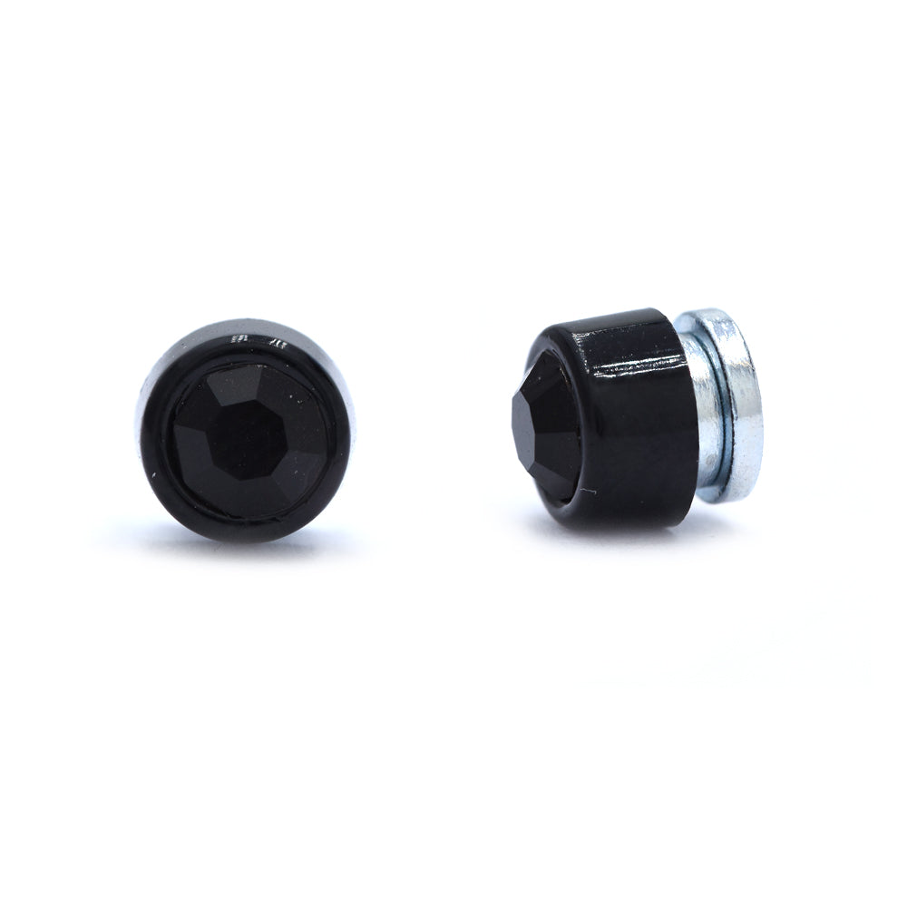 Stainless steel 5mm cubic zirconia magnetic tube earring - SSGE6570A