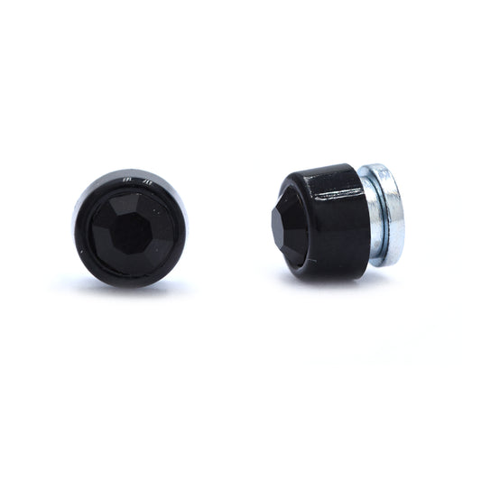 Stainless steel 5mm cubic zirconia magnetic tube earring - SSGE6570A