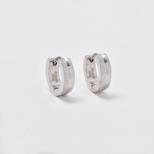 Buy 1 get 1 FREE - Stainless steel half icing huggie - SSGE7549I