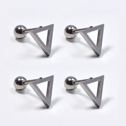 2 Pack Stainless steel cutout triangle stud with ball closure - SSGE943