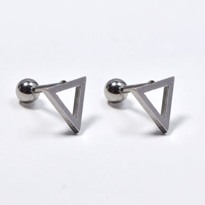 2 Pack Stainless steel cutout triangle stud with ball closure - SSGE943