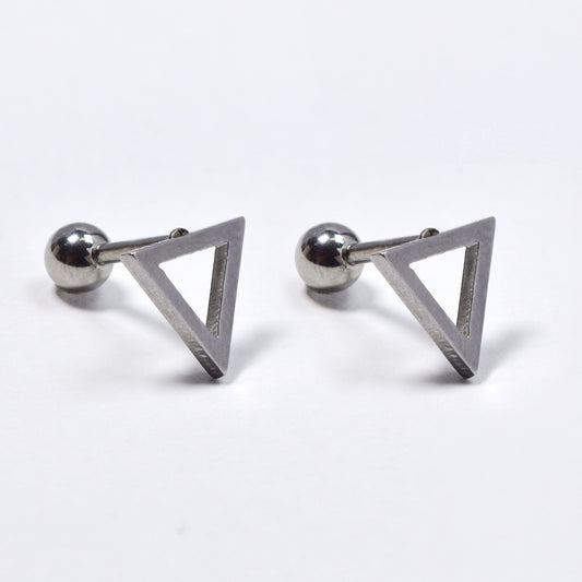 2 Pack Stainless steel cutout triangle stud with ball closure - SSGE943