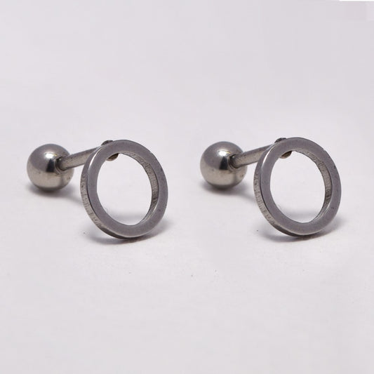 Stainless steel cutout circle studs with ball closure - SSGE945