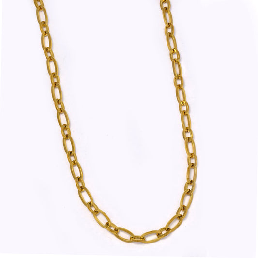 Stainless steel 3mm x 49cm round and oval link chain - SSGN102