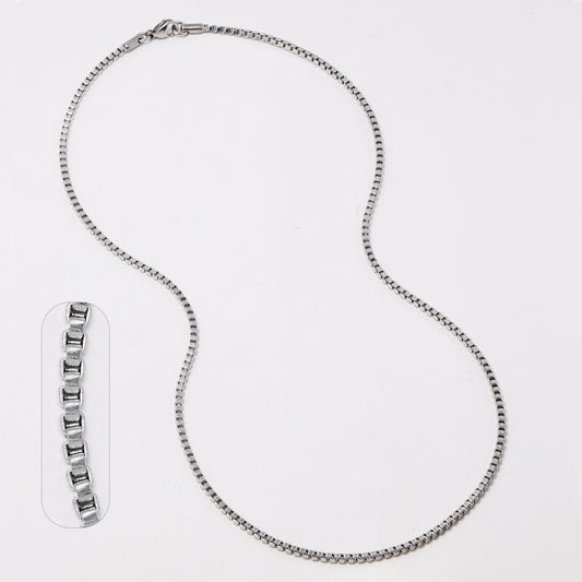 Stainless steel 3.5mm x 55cm box chain - SSGN372