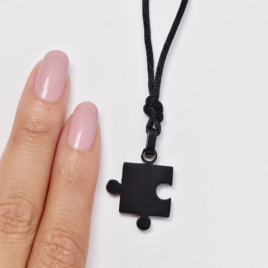 Stainless steel puzzle piece necklace - SSGN5523