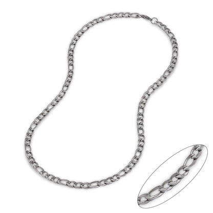 Steel 6.5mm X 60cm figaro chain - SSGN6527