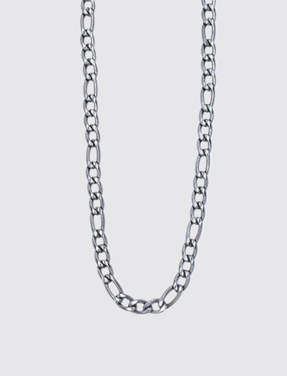 Steel 6.5mm X 60cm figaro chain - SSGN6527