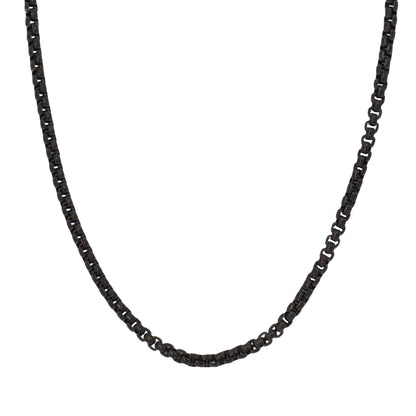 Stainless steel black 3mm x 60cm rolo chain - SSGN9024