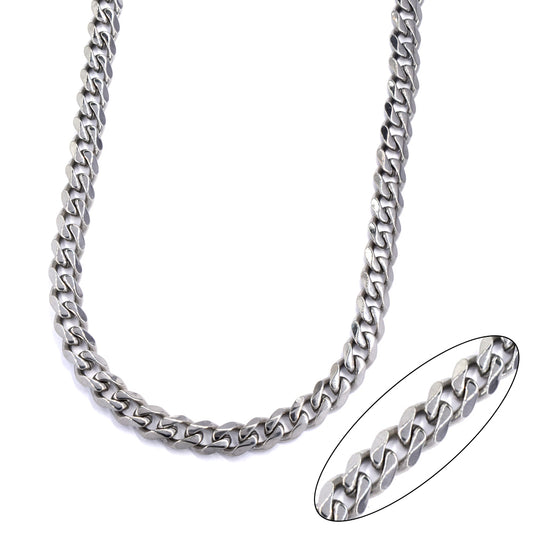 Stainless steel 5mm x 60cm curb chain - SSGN9028