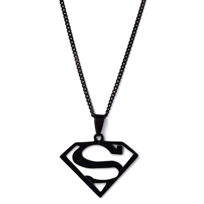 Stainless steel superman pendant on chain - SSGP1557
