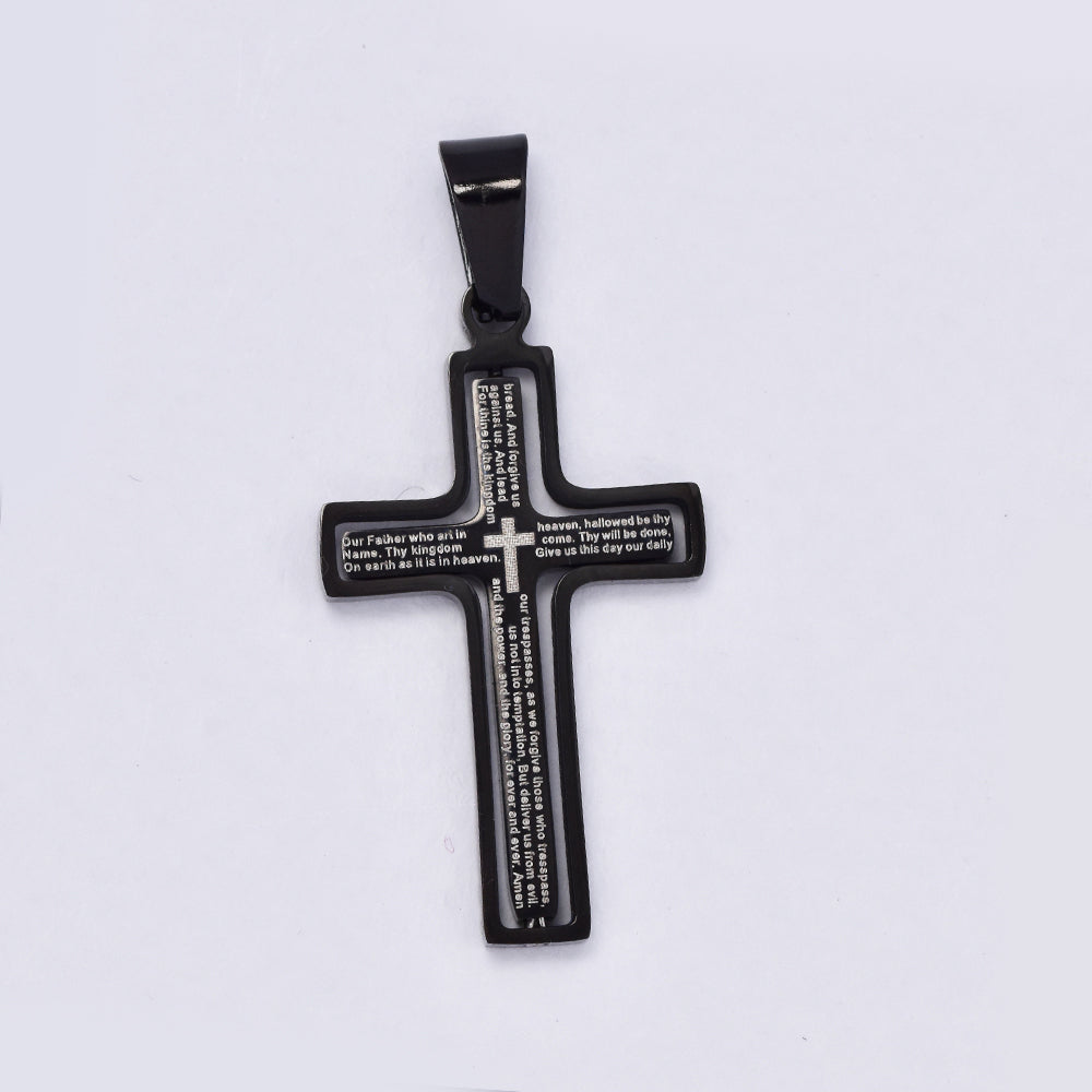 Stainless steel prayer inner cross - SSGP3016