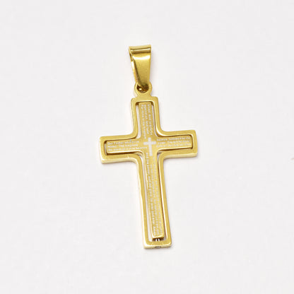 Stainless steel prayer inner cross - SSGP3016