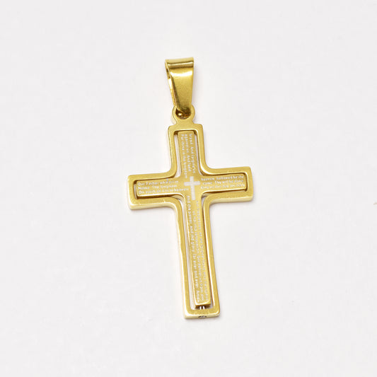 Stainless steel prayer inner cross - SSGP3016