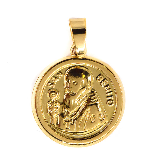 Stainless steel gold figure disc   pendant - SSGP7489