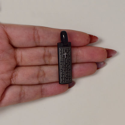 Buy 1 get 1 FREE - Stainless steel prayer bar pendant 37mm x 11mm - SSGP9402i