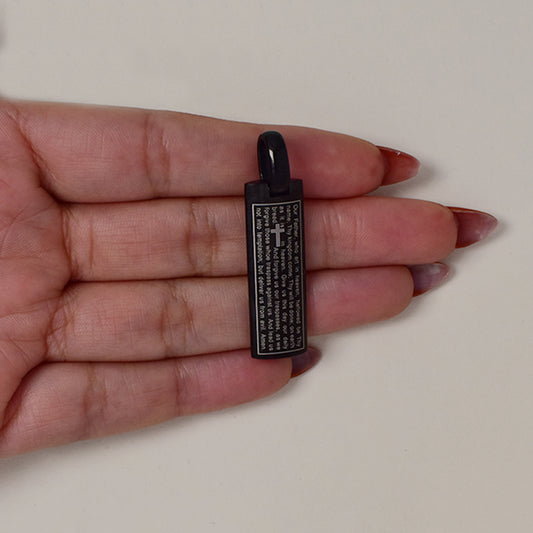 Buy 1 get 1 FREE - Stainless steel prayer bar pendant 37mm x 11mm - SSGP9402i