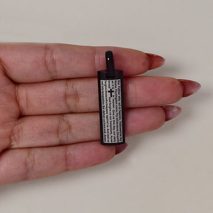 Buy 1 get 1 FREE - Stainless steel prayer bar pendant 37mm x 11mm - SSGP9402i