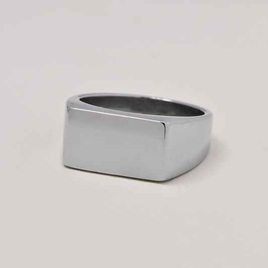 Buy 1 get 1 FREE - Stainless steel signet ring - SSGR9242I