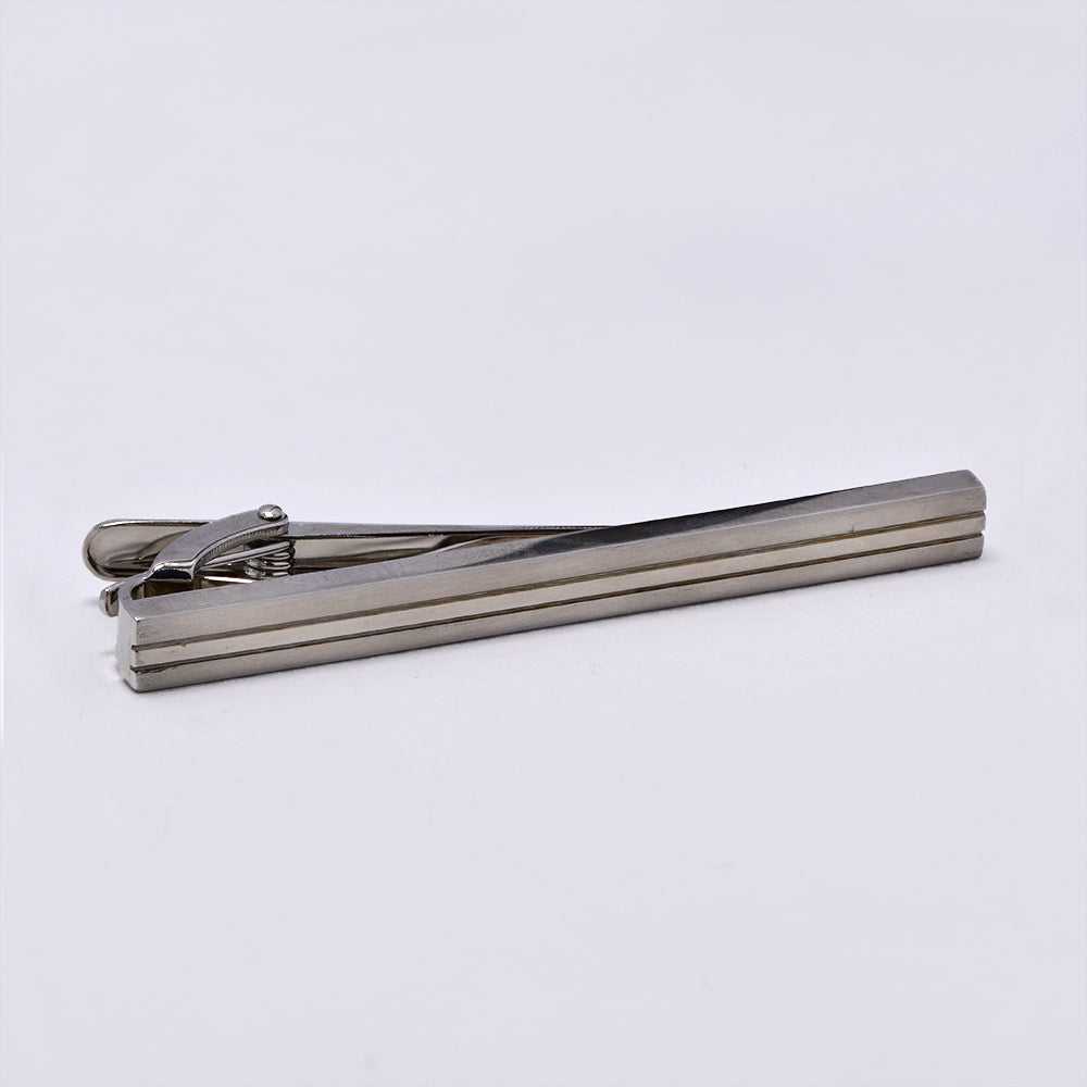 Stainless steel 2 line tie clip - SSGT243