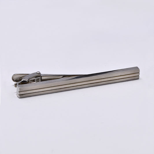 Stainless steel 2 line tie clip - SSGT243