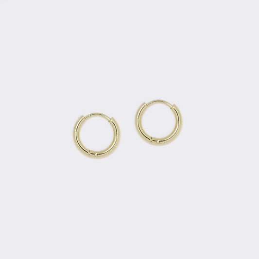 Stainless steel gold 1.5mm hoop earring - SSHOOP-G-1.5MM