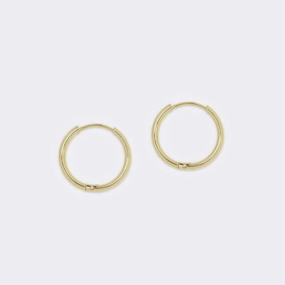 Stainless steel gold 1.5mm hoop earring - SSHOOP-G-1.5MM