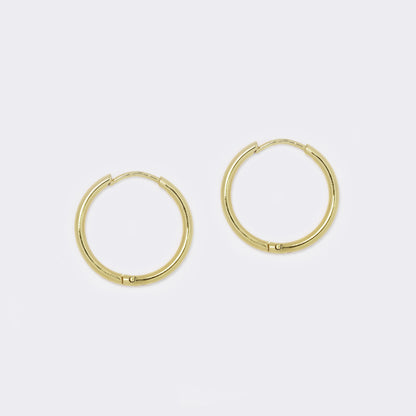 Stainless steel gold 1.5mm hoop earring - SSHOOP-G-1.5MM